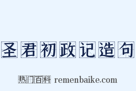 圣君初政记造句是什么意思的图片